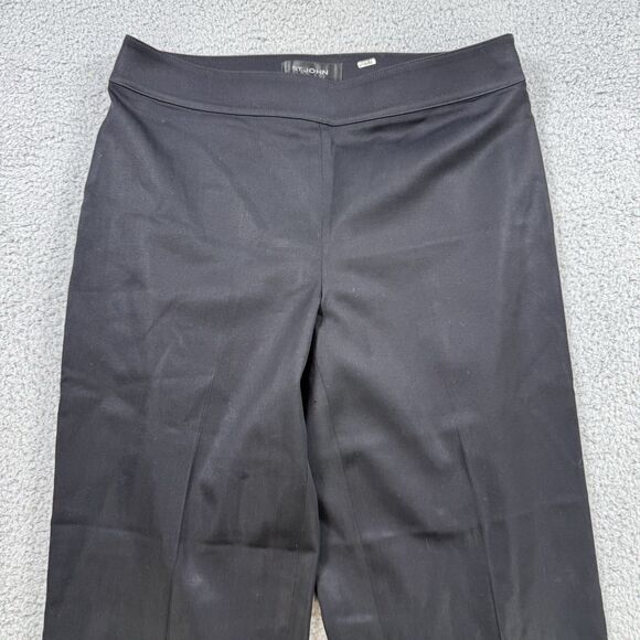 St. John Dress Pants Womens Size 6 Black Wool Straight‎ Leg Office Work - Picture 2 of 10